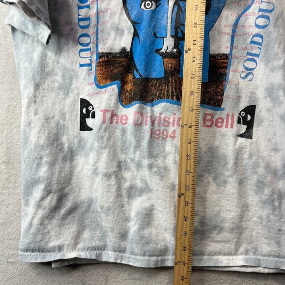 PINK FLOYD Womens Oversized Shirt  Tie Dye Retro Division Bell Concert Tee - Picture 8 of 9